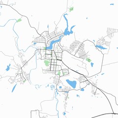 Fototapeta premium Map of the city of Pervouralsk, Sverdlovsk Oblast, Russia.
