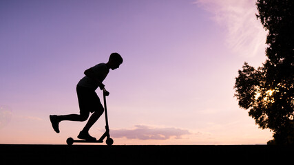 Riding into the Evening Light