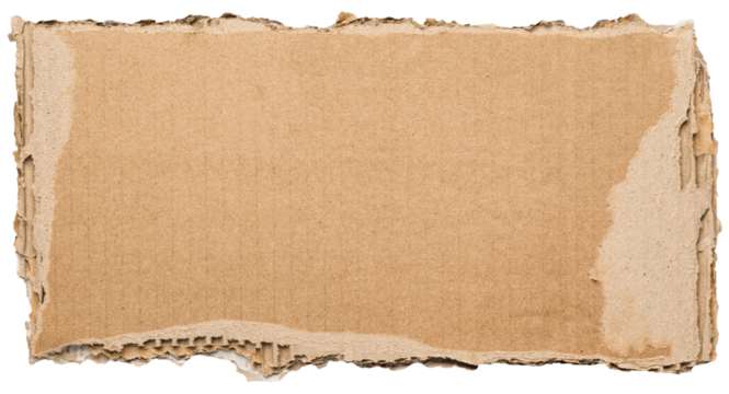 Torn cardboard blank texture with wide copyspace