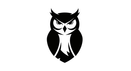 Bold owl silhouette graphic design for education and knowledge concept