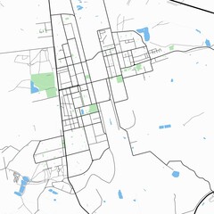 Map of the city of Elektrostal, Moscow region, Russia.