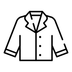 Pajama, pyjama, shirt black line icon