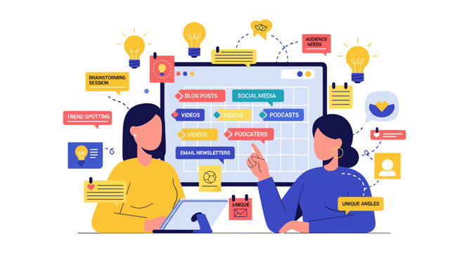 Creative content planning and strategy with interactive digital tools and team collaboration - Powered by Adobe