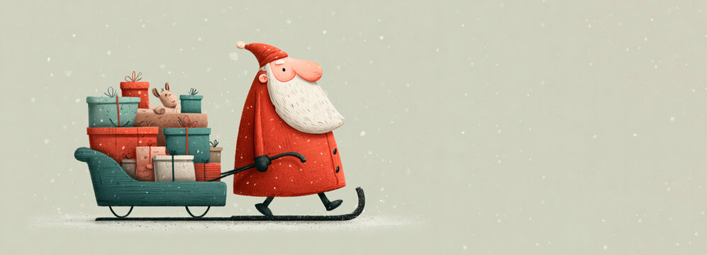Papa Noel con trineo