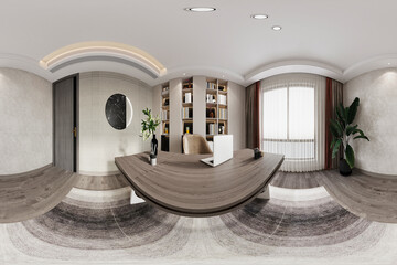 3d render of modern working office room