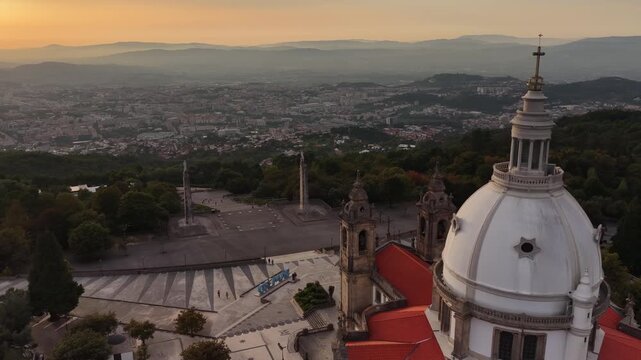 Braga city reveal from Sameiro Sanctuary 