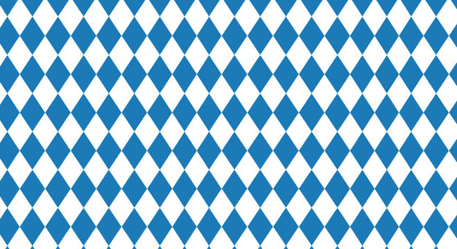 Bavarian flag pattern background with blue and white diamonds for oktoberfest