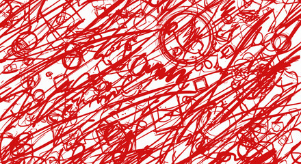 Energetic red scribble background showcasing impulsive and chaotic creativity