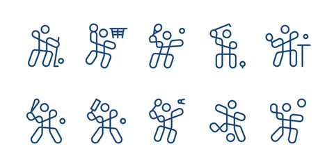Sports icon set. Vector icons illustrations