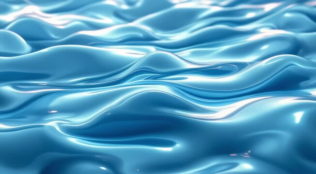 A smooth, flowing stream of liquid light moving in rhythmic patterns, timed with the soft, repetitive beats of a chillwave track 