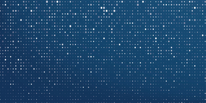 Beautiful falling snowflakes wallpaper. Winter dust ice particles. Snowfall weather white teal blue background. Many snowflakes january theme. Snow hurricane scenery, Magic nature fantasy snowfall.