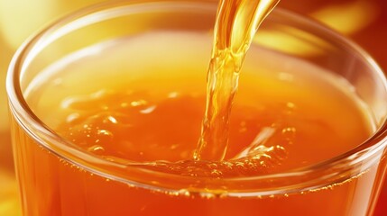 view of orange juice on the table