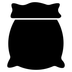 burlap sack glyph icon