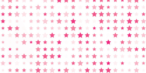 Seamless pattern with bright pink stars on white background for fabric, textile, clothes, tablecloth and other things. Vector image.
