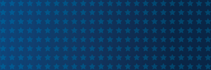 Star pattern on blue gradient background template. America 4th of July Memorial or Independence day theme wallpaper.