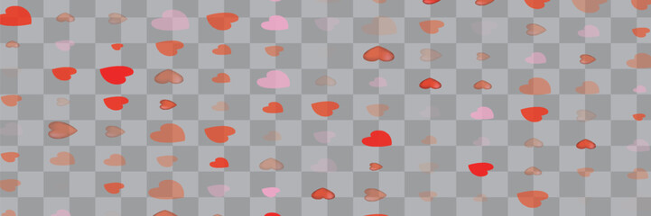 Vector paper hearts png. Heart shaped confetti png. Paper hearts on the surface. Valentine's Day, March 8, Mother's Day.