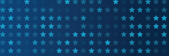 Star pattern on blue gradient background template. America 4th of July Memorial or Independence day theme wallpaper.