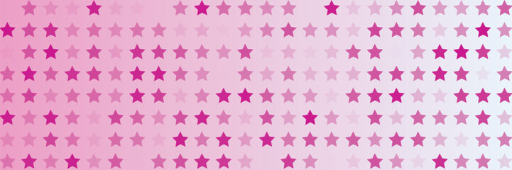 Pink stars scatter on a white background