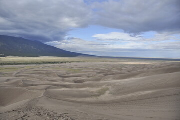 Colorado desert mountains and dunes