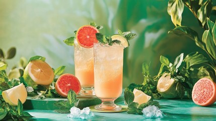 view of orange juice on the table