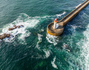 Farolim de Felgueiras - Porto, aerial view