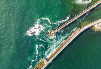 Farolim de Felgueiras - Porto, aerial view