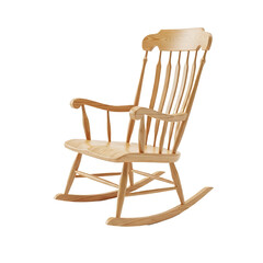Wooden Chair isolated on white transparent background, Chair PNG 