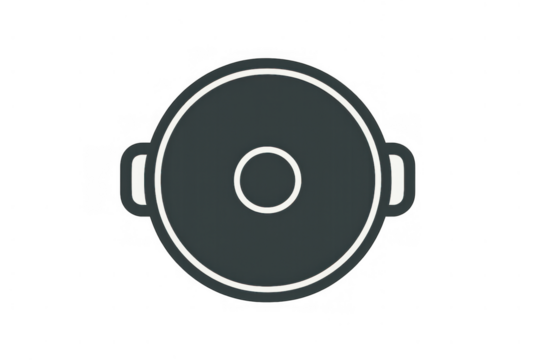 Cooking pot icon creating a culinary symbol for kitchenware, food preparation, and home cooking, transparent background