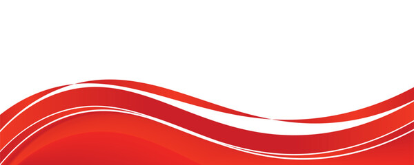 Vector red line background curve element with white space for text and message design, overlapping layers, vector