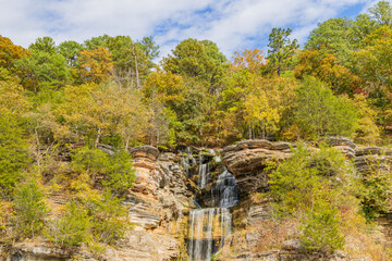 Sunny view of the Mill & Creek Waterfall