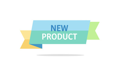 New Product Promotional Ribbon Graphic Element