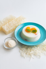 寒天3種類と牛乳寒天