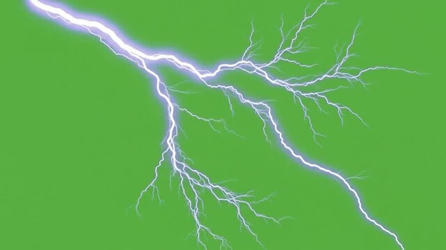 Powerful electric lightning strike illuminates stormy sky with vibrant energy, a natural force of nature captured in motion