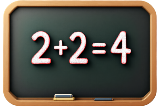 Blackboard with White Red Chalk Math Equation Educational Classroom Setting