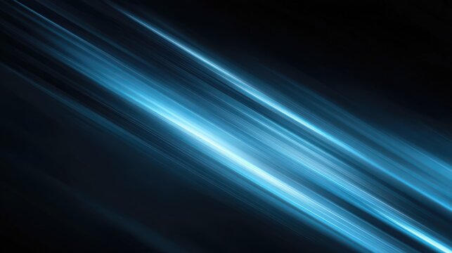 Futuristic glowing lines in motion, Dynamic azure beams slicing through darkness with technological