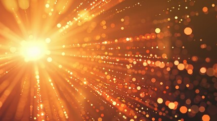 Obraz premium _Orange_energy_particle_tech_background