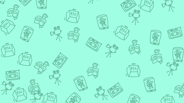 seamless pattern with cosmetics