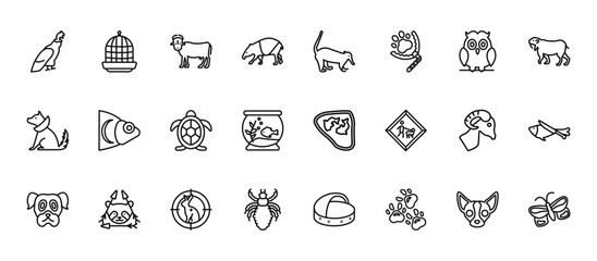 24 set of outline web  icons such as  , vector thin icons for report, presentation, diagram, web design, mobile