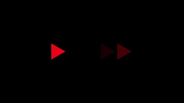  abstract directional triangle arrow loading bar animation background down arrow icon animation. Arrow direction sign.
