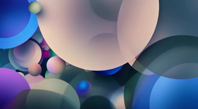 Abstract circles expanding in time with a drum loop, creating synchronized transitions between shades of blue, pink, and purple  