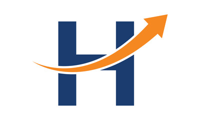 Modern Letter H Finance Logo