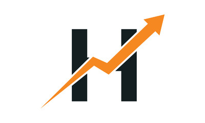Modern Letter H Finance Logo