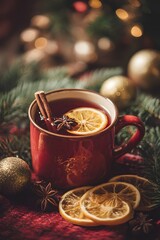 Christmas concept drink, warm Bangshow drink