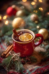 Christmas concept drink, warm Bangshow drink