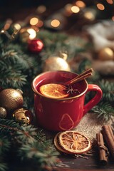 Christmas concept drink, warm Bangshow drink