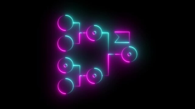 eon glowing circuit board network symbolizing digital strategy and connectivity on a dark background.