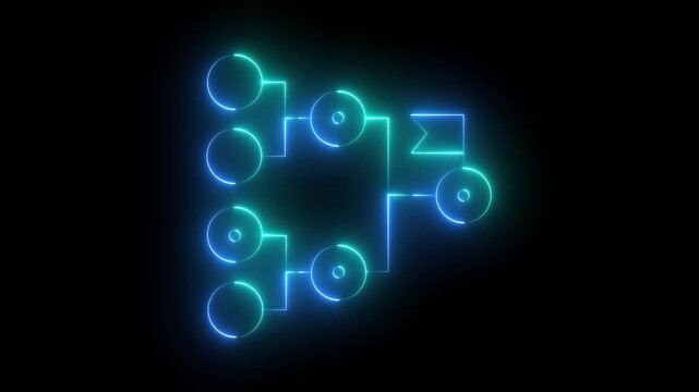 eon glowing circuit board network symbolizing digital strategy and connectivity on a dark background.