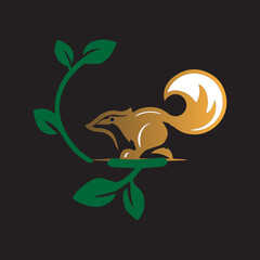 Elegant Squirrel Nature Logo Design