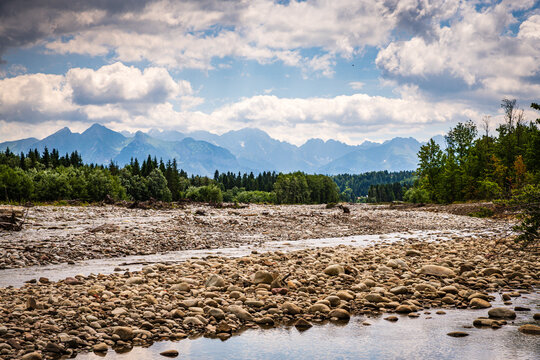 The Białka or Biela voda is an alpine mountain river running through southern Poland; Białka Tatrzańska River is a tributary of the Dunajec River.
