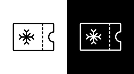 Event Tickets White Icon Set Design